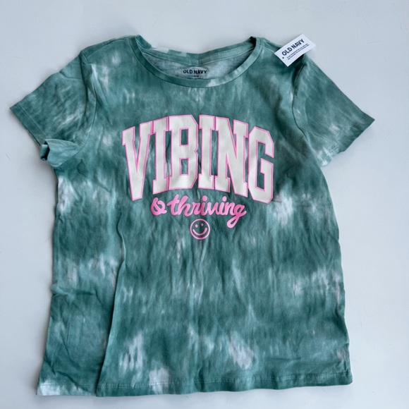 Old Navy Tie-Dye Tee with Pink Lettering - Picture 1 of 4